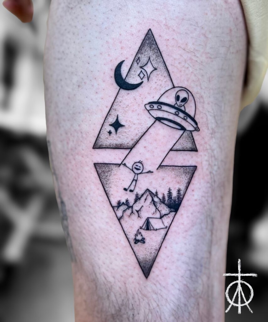 Dotwork Tattoo, Blackwork Tattoo, Fine Line Tattoo, Geometric Tattoo by Claudia Fedorovici
