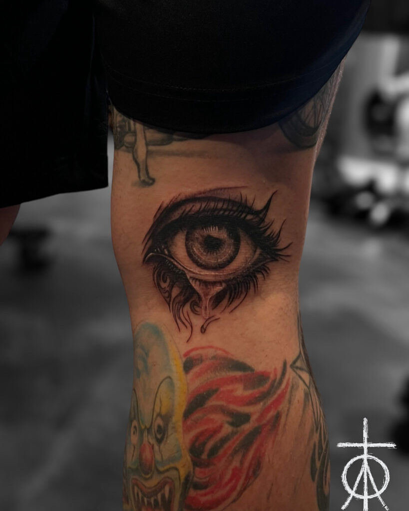 Eye Tattoo, Realistic Details Tattoo, Custom Tattoo in Amsterdam at Tempest Tattoo Studio, Claudia Fedorovici