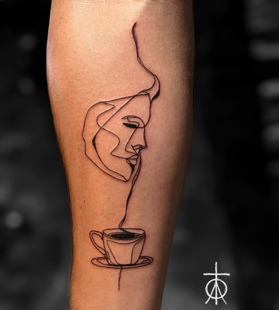 The Best Abstract Line Work Tattoo by Claudia Fedorovici