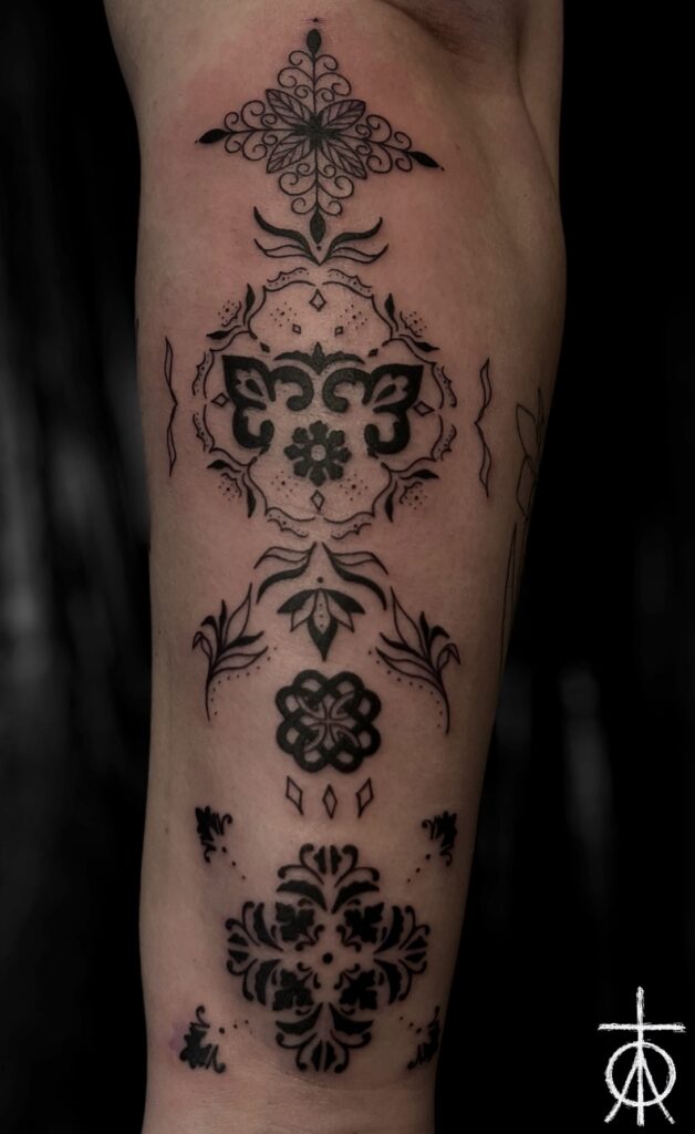 Blackwork Ornamental Tattoo by Claudia Fedorovici