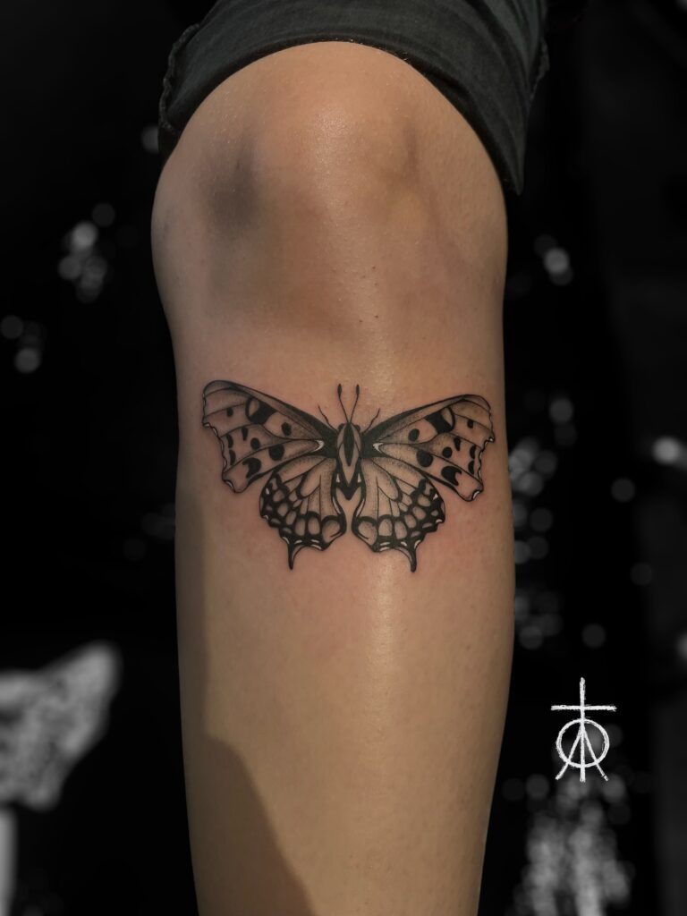 Butterfly Tattoo by our Best Fine Line Tattoo Artist Claudia Fedorovici