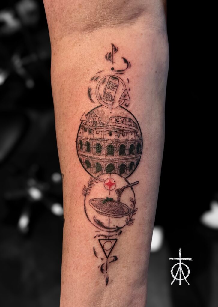 The Best Travel Tattoo by Fine Line Tattoo Artist Claudia Fedorovici